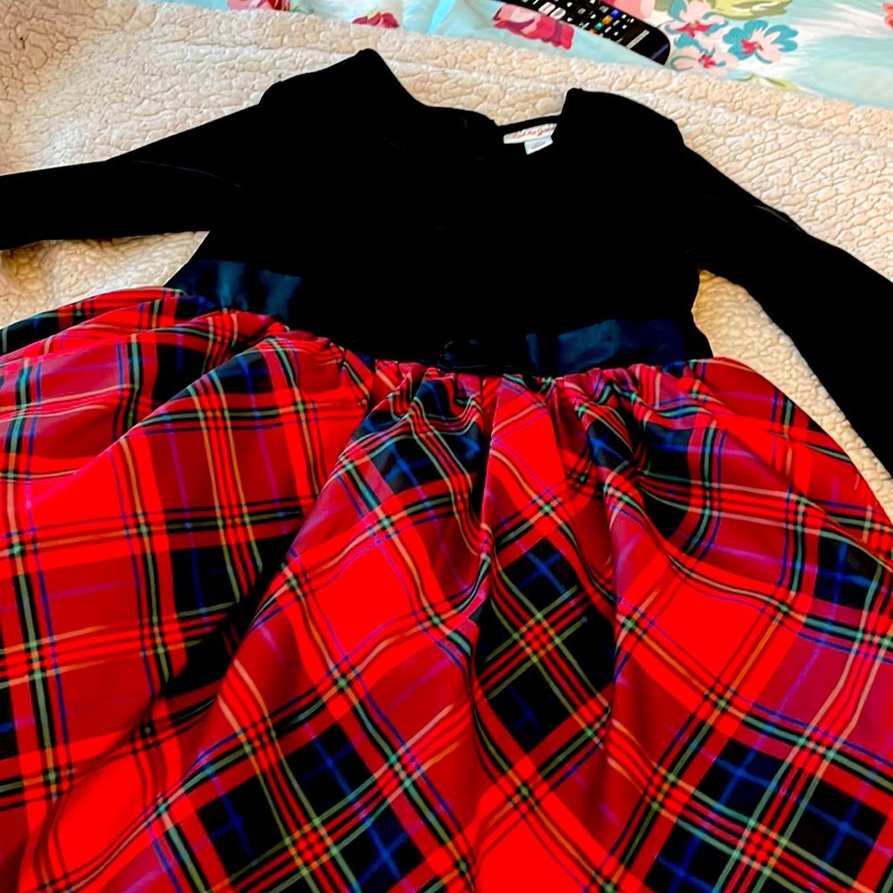 Red and black dress